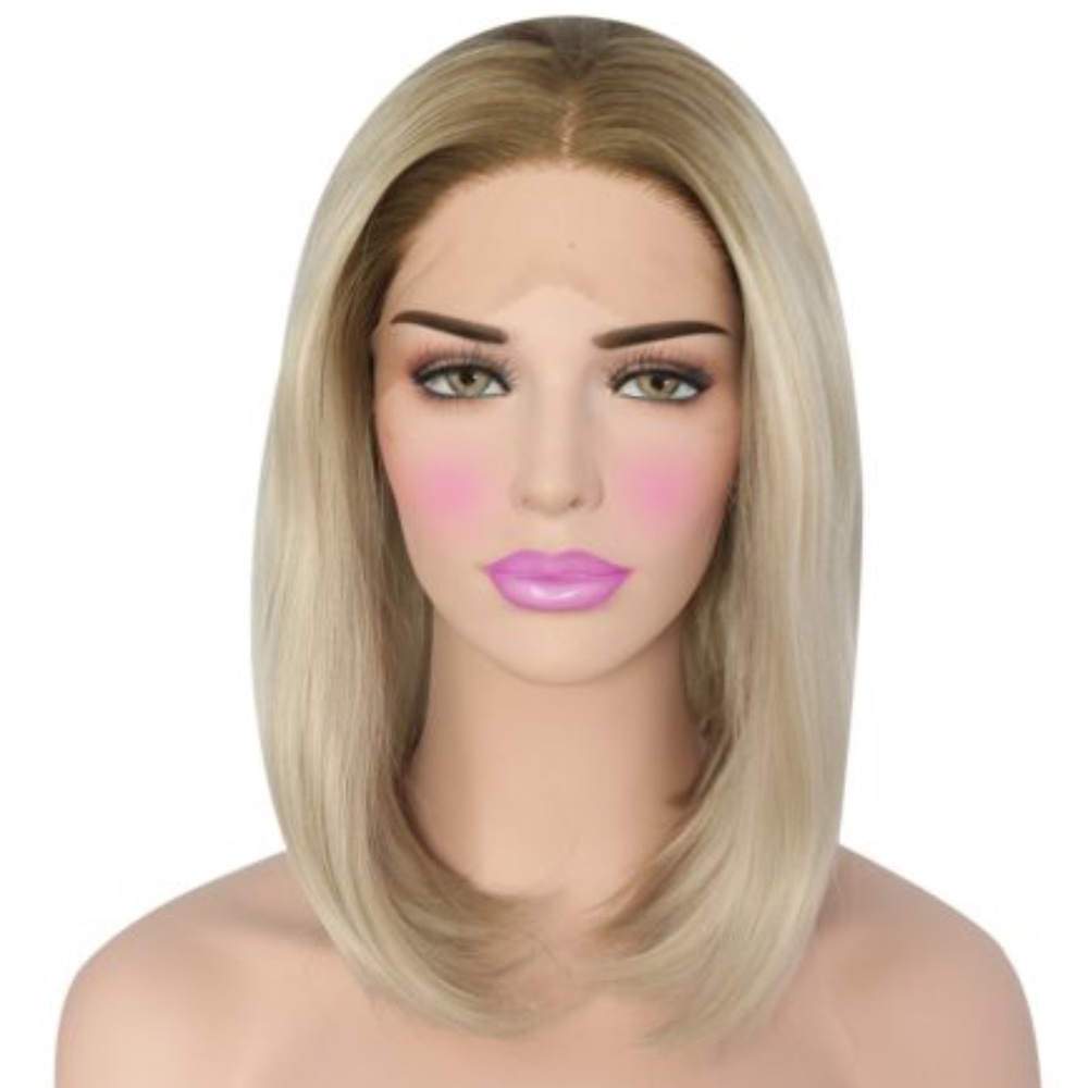 NEW Blonde Lace Front Wig - Long Bob Style